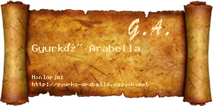 Gyurkó Arabella névjegykártya